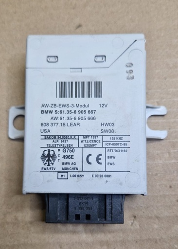 CENTRALITA INMOVILIZADOR BMW / MINI E90 / E91 / R50 / REF. 61356905667 - Est. 25/19